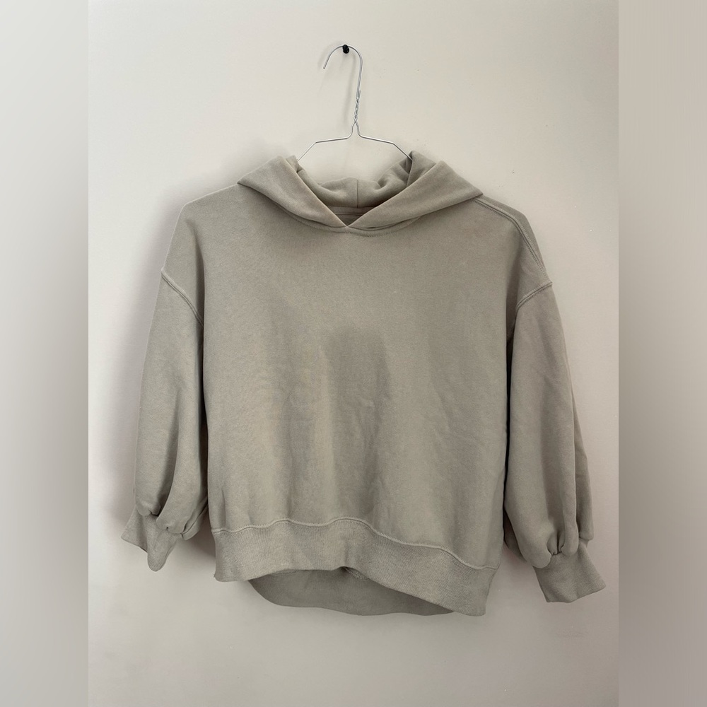 Abercrombie SIZE SMALL Beige Cropped Hoodie